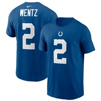 Men's Nike Carson Wentz Royal Indianapolis Colts Name & Number T-Shirt