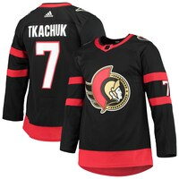 Men's adidas Brady Tkachuk Black Ottawa Senators Home Primegreen Authentic Player Jersey