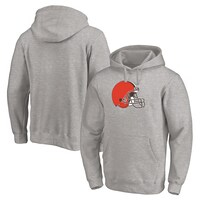 Men's Fanatics Branded Heathered Gray Cleveland Browns Team Big & Tall Primary Logo Pullover Hoodie