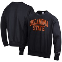 Men's Champion Black Oklahoma State Cowboys Arch Reverse Weave Pullover Sweatshirt