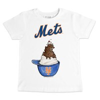 Infant Tiny Turnip White New York Mets Sundae Helmet T-Shirt