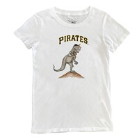Women's Tiny Turnip White Pittsburgh Pirates TT Rex T-Shirt