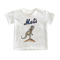 Youth Tiny Turnip White New York Mets TT Rex T-Shirt