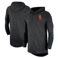 Men's Nike Black USC Trojans Slub Performance Long Sleeve Hoodie T-Shirt