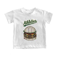 Infant Tiny Turnip White Oakland Athletics Burger T-Shirt