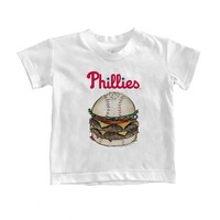 Infant Tiny Turnip White Philadelphia Phillies Burger T-Shirt
