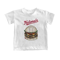 Infant Tiny Turnip White Washington Nationals Burger T-Shirt
