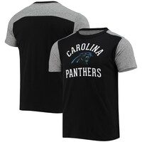 Men's Majestic Threads Black/Gray Carolina Panthers Field Goal Slub T-Shirt