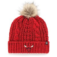 Women's '47 Red Chicago Bulls Meeko Cuffed Knit Hat with Pom