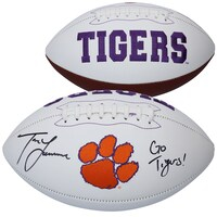Trevor Lawrence Clemson Tigers Autographed White Panel Football with "GO TIGERS" Inscription