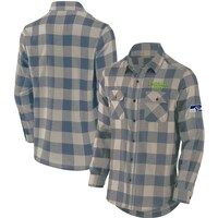 Men's NFL x Darius Rucker Collection by Fanatics College Navy Seattle Seahawks Flannel Long Sleeve Button-Up Shirt