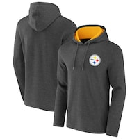 Men's NFL x Darius Rucker Collection by Fanatics Heathered Charcoal Pittsburgh Steelers Waffle Knit Pullover Hoodie