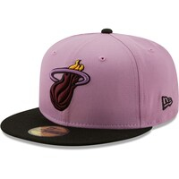 Men's New Era Lavender/Black Miami Heat Color Pack 59FIFTY Fitted Hat