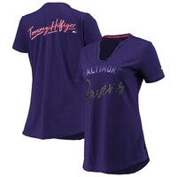 Women's Tommy Hilfiger Purple Baltimore Ravens Riley V-Neck T-Shirt