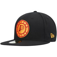 Men's New Era Black Indiana Pacers Hardwood Classics 59FIFTY Fitted Hat