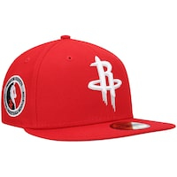 Men's New Era Red Houston Rockets Team Logoman 59FIFTY Fitted Hat