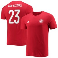 Men's adidas Aaron Wan-Bissaka Red Manchester United Amplifier Name & Number T-Shirt