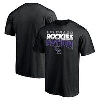 Men's Fanatics Branded Black Colorado Rockies Hometown Logo T-Shirt