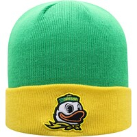 Men's Top of the World Green/Yellow Oregon Ducks Core 2-Tone Cuffed Knit Hat