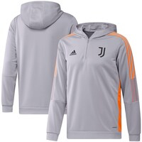 Men's adidas Gray Juventus Quarter-Zip Track AEROREADY Hoodie