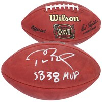 Tom Brady New England Patriots Autographed Super Bowl XXXVIII Pro Football with "SB 38 MVP" Inscription