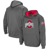 Youth Charcoal Ohio State Buckeyes Big Logo Pullover Hoodie