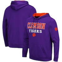 Men's Colosseum Purple Clemson Tigers Sunrise Pullover Hoodie