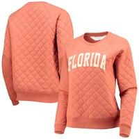 Women's Orange Florida Gators Quilted Raglan Pullover Sweatshirt