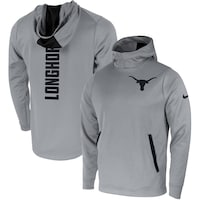 Men's Nike Gray Texas Longhorns 2-Hit Performance Pullover Hoodie