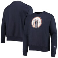 Men's Champion Navy Illinois Fighting Illini Vault Logo Reverse Weave Pullover Sweatshirt
