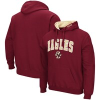 Men's Colosseum Maroon Boston College Eagles Arch and Logo Pullover Hoodie