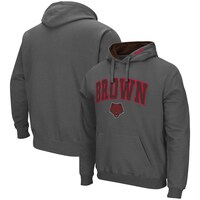 Men's Colosseum Charcoal Brown Bears Arch and Logo Pullover Hoodie