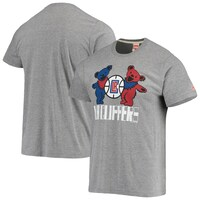 Men's Homage Gray LA Clippers NBA x Grateful Dead Tri-Blend T-Shirt