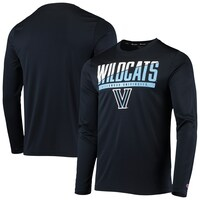 Men's Champion Navy Villanova Wildcats Wordmark Slash Long Sleeve T-Shirt