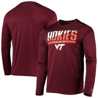 Men's Champion Maroon Virginia Tech Hokies Wordmark Slash Long Sleeve T-Shirt