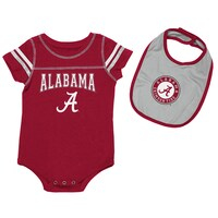 Newborn & Infant Colosseum Crimson/Gray Alabama Crimson Tide Chocolate Bodysuit & Bib Set