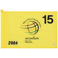 PGA TOUR Event-Used #15 Yellow Pin Flag from The Accenture Match Play Championship on February 25th to 29th 2004