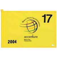 PGA TOUR Event-Used #17 Yellow Pin Flag from The Accenture Match Play Championship on February 25th to 29th 2004