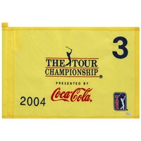 PGA TOUR Event-Used #3 Yellow Pin Flag from THE TOUR Championship on November 4th to the 7th 2004