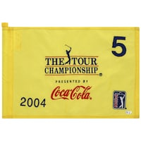 PGA TOUR Event-Used #5 Yellow Pin Flag from THE TOUR Championship on November 4th to the 7th 2004