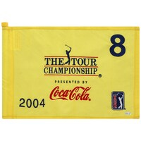 PGA TOUR Event-Used #8 Yellow Pin Flag from THE TOUR Championship on November 4th to the 7th 2004