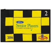 PGA TOUR Event-Used #2 Yellow/Black Pin Flag from the SENIOR PLAYERS Championship on July 13-16 2006