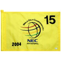Event-Used #15 Yellow Pin Flag from The NEC Invitational on August 19th to 22nd 2004