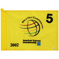 PGA TOUR Event-Used #5 Yellow Pin Flag from The American Express Championship on September 19th to 22nd 2002