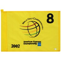 PGA TOUR Event-Used #8 Yellow Pin Flag from The American Express Championship on September 19th to 22nd 2002