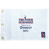 Event-Used White Pin Flag from The Tour Championship on November 1st to 4th 2001