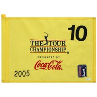 PGA TOUR Event-Used #10 Yellow Pin Flag from THE TOUR Championship on November 3rd to 6th 2005
