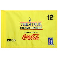 Event-Used #12 Yellow Pin Flag from The Tour Championship on November 2nd to 5th 2006