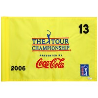 Event-Used #13 Yellow Pin Flag from The Tour Championship on November 2nd to 5th 2006