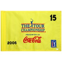 Event-Used #15 Yellow Pin Flag from The Tour Championship on November 2nd to 5th 2006
